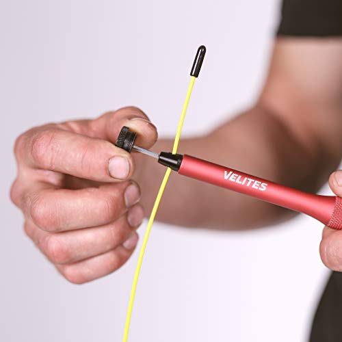 Velites Cuerda de Saltar lastrada para Crossfit, Boxeo y Fitness Vropes Fire 2.0 Comba de Velocidad de Aluminio (Lastres no inculidos) Velites Cuerda de Saltar lastrada para Crossfit, Boxeo y Fitness Vropes Fire 2.0 Comba de Velocidad de Aluminio (Lastres no inculidos)