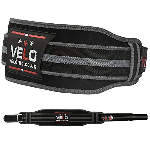 VELO Cinturón de neopreno para levantamiento de pesas, levantamiento de potencia, soporte lumbar para la parte inferior de la espalda, fitness, ejercicio, culturismo (gris, mediano) VELO Cinturón de neopreno para levantamiento de pesas, levantamiento de potencia, soporte lumbar para la parte inferior de la espalda, fitness, ejercicio, culturismo (gris, mediano)