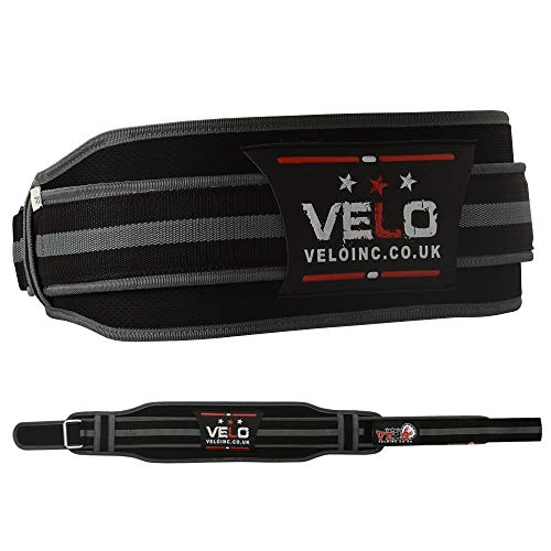 VELO Cinturón de neopreno para levantamiento de pesas, levantamiento de potencia, soporte lumbar para la parte inferior de la espalda, fitness, ejercicio, culturismo (gris, mediano) VELO Cinturón de neopreno para levantamiento de pesas, levantamiento de potencia, soporte lumbar para la parte inferior de la espalda, fitness, ejercicio, culturismo (gris, mediano)