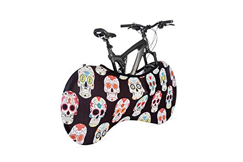 Velo Sock Skulls Bike Cover, Unisex-Adult, Sirve para EL 99% DE Las Bicicletas para Adultos