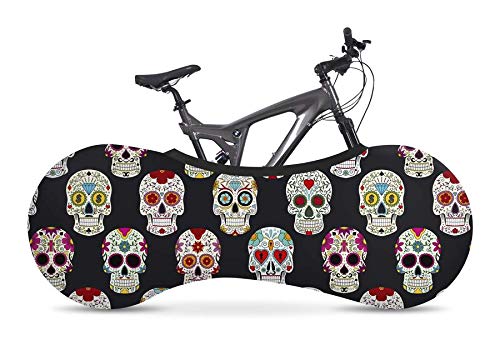 Velo Sock Skulls Bike Cover, Unisex-Adult, Sirve para EL 99% DE Las Bicicletas para Adultos