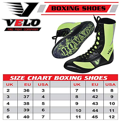 VELO. Zapatos de boxeo de cuero para deportes de lucha de entrenamiento de maestro de malla unisex Pro para hombre y juventud, botas genuinas, peso ligero, color negro, zapatos de boxeo para adultos