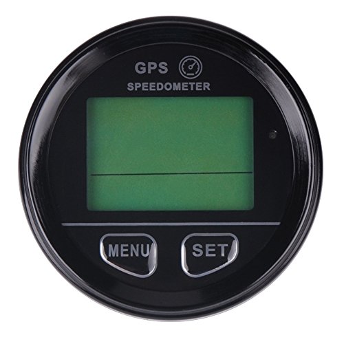 Velocímetro cuentakilómetros GPS digital con retroiluminación de Searon, impermeable, alarma de alta velocidad, compatible con vehículos, motocicletas, quads y UTV 