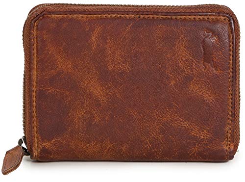Ven Tomy - Cartera monedero para mujer y hombre de cuero, pequeño vintage marrón Ven Tomy - Cartera monedero para mujer y hombre de cuero, pequeño vintage marrón