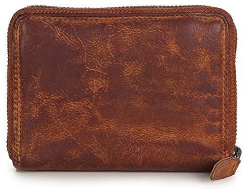 Ven Tomy - Cartera monedero para mujer y hombre de cuero, pequeño vintage marrón Ven Tomy - Cartera monedero para mujer y hombre de cuero, pequeño vintage marrón