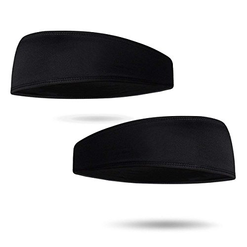 Venda para Hombre - Sudadera Deportiva para Correr, Ciclismo, Yoga, Baloncesto - Pelo elástico para la Humedad, 2 Paquetes Negro Venda para Hombre - Sudadera Deportiva para Correr, Ciclismo, Yoga, Baloncesto - Pelo elástico para la Humedad, 2 Paquetes Negro