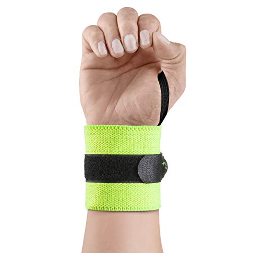 Vendaje para la muñeca de C.P. Sports - 30 cm de largo, lazo para el pulgar / cierre de velcro - talla única, 6 colores - fitness, crossfit, levantamiento de pesas, prensa de banco, competición