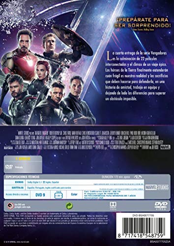Vengadores: Endgame [DVD]