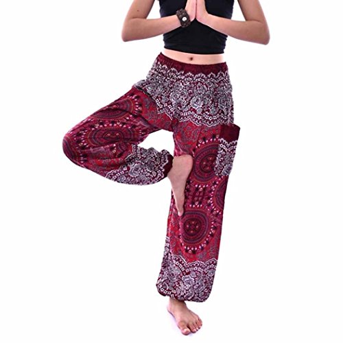 Venmo Hombres Mujeres tailandesas Pantalones de harén Festival Hippy Delantal Hippie Alta Cintura Pantalones de Yoga (Vino, Tamaño Libre) Venmo Hombres Mujeres tailandesas Pantalones de harén Festival Hippy Delantal Hippie Alta Cintura Pantalones de Yoga (Vino, Tamaño Libre)