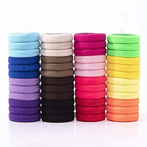 Venta al por Mayor 50pcs / Lot Girls 3.0 CM Bandas elásticas de Nylon for el Cabello Bandas de Goma Gomas for el Cabello Cuerdas for el Cabello Accesorios for el Cabello Cintas para el Pelo