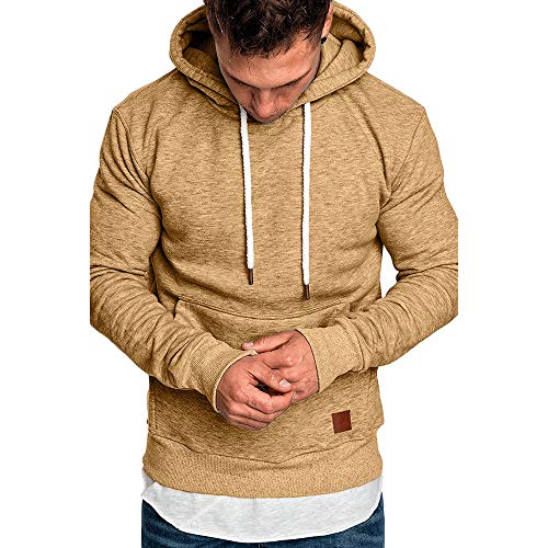 ¡Venta de liquidación! Sudadera con Capucha Hombre Hoodie Adolescentes Chico Pullover Básico Top Chandal Hombres Blusa Clásico Ropa Deportivos Casual Streetwear Yvelands(Khaki F,XL) ¡Venta de liquidación! Sudadera con Capucha Hombre Hoodie Adolescentes Chico Pullover Básico Top Chandal Hombres Blusa Clásico Ropa Deportivos Casual Streetwear Yvelands(Khaki F,XL)