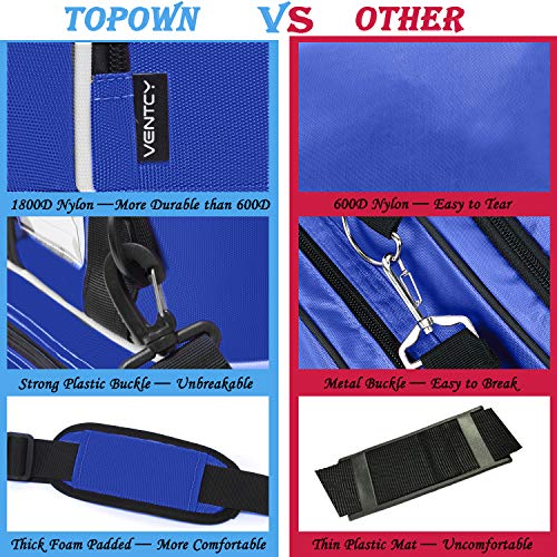 VENTCY Bolsa para Patines, Bolsa Patines Adulto, Bolsa Patines Ruedas, Bolsa Patines Línea para Nina, Bolsa Patines 4 Ruedas hasta El Tamaño 45 (EU) Azul