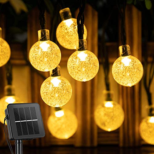 Ventdest Guirnalda Luces Exterior Solar, Cadena de Luces, 50 LED 7M Impermeable 8 Modos Guirnalda Luminosas para Jardin, Arboles, Casas, Patio, Boda, Fiesta Decoración