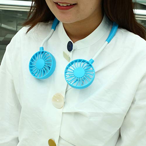 Ventilador Deportivo de Carga Ventilador de Cuello Colgante Ventilador portátil Perezoso Ventilador de Escritorio para Estudiantes (Azul) Ventilador Deportivo de Carga Ventilador de Cuello Colgante Ventilador portátil Perezoso Ventilador de Escritorio para Estudiantes (Azul)