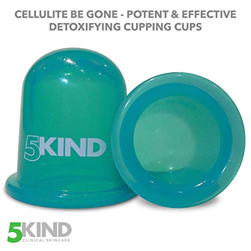 Ventosas Anticelulitis de Silicona Ventosas de Vacío Set de Cupping 5kind-Instrucciones Completas, Bolsa de Satén Gratis, Ebook Celulitis Gratuito valorado en 5.99£