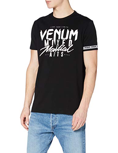 VENUM Camiseta MMA Classic 20 para Hombre, Hombre, Camiseta, VENUM-03855-128-L, Negro Plata, Large