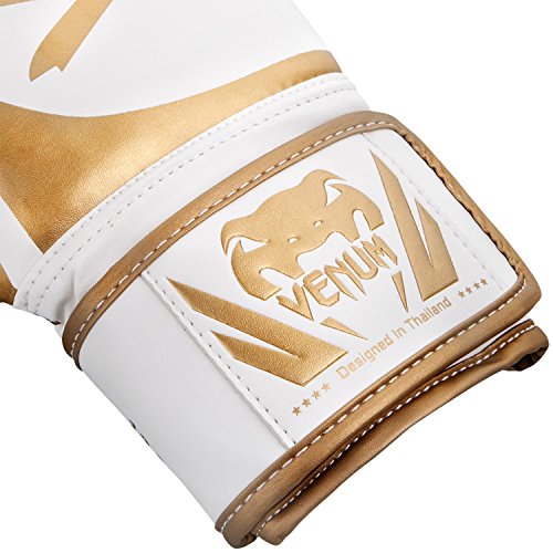 VENUM Challenger 2.0 Guantes de Boxeo, Unisex Adulto, Blanco/Dorado, 12 oz