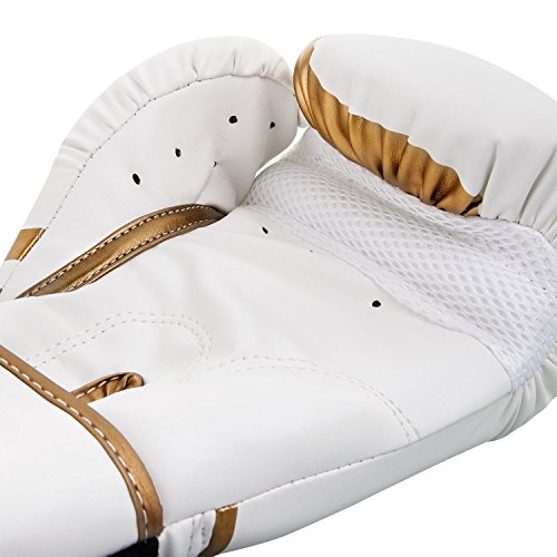 VENUM Challenger 2.0 Guantes de Boxeo, Unisex Adulto, Blanco/Dorado, 12 oz