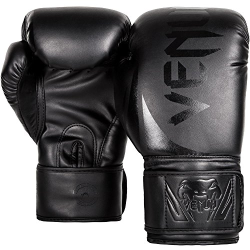 VENUM Challenger 2.0 Guantes de Boxeo, Unisex Adulto, Negro/Negro Matte, 12 oz