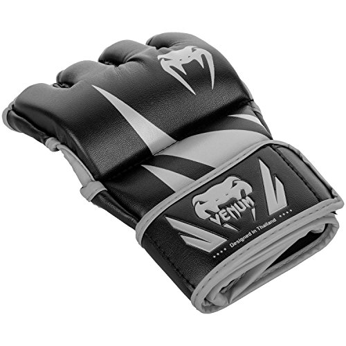 Venum Challenger 2.0 Guantes de MMA sin plugar, Unisex Adulto, Negro / Gris, M