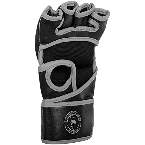 Venum Challenger 2.0 Guantes de MMA sin plugar, Unisex Adulto, Negro / Gris, M