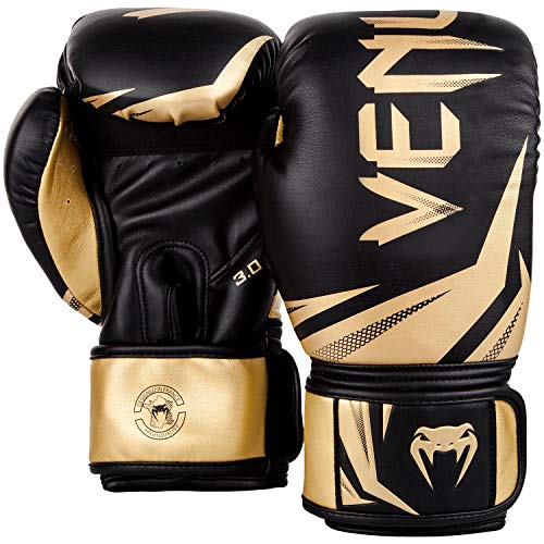 VENUM Challenger 3.0 Guantes de Boxeo, Unisex Adulto, Negro/Dorado, 12 Oz VENUM Challenger 3.0 Guantes de Boxeo, Unisex Adulto, Negro/Dorado, 12 Oz