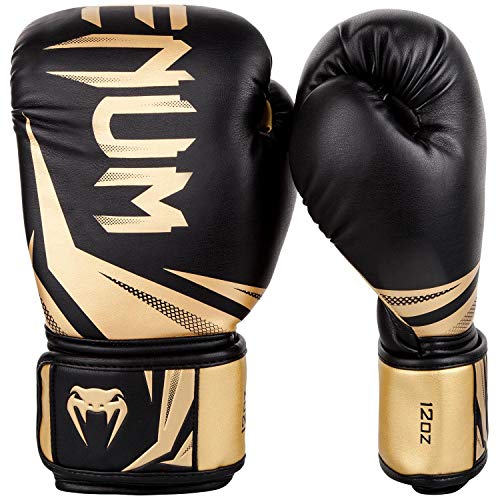 VENUM Challenger 3.0 Guantes de Boxeo, Unisex Adulto, Negro/Dorado, 12 Oz VENUM Challenger 3.0 Guantes de Boxeo, Unisex Adulto, Negro/Dorado, 12 Oz