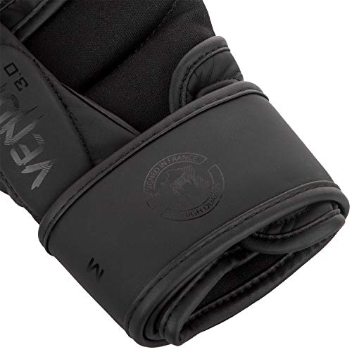 VENUM Challenger 3.0 Guantes de MMA Sparring, Unisex Adulto, Negro/Negro, L/XL