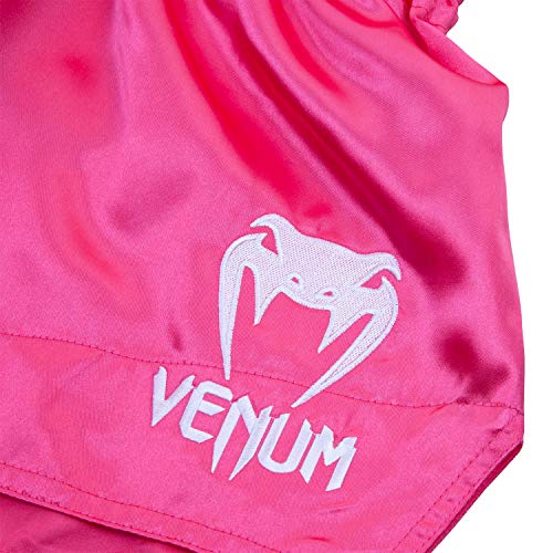 VENUM Classic Pantalones Cortos De Muay Thai, Unisex Adulto, Rosa/Blanco, S