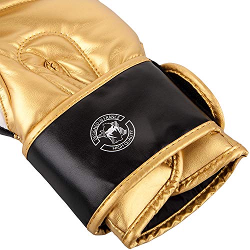 VENUM Contender 2.0 Guantes de Boxeo, Unisex Adulto, Negro/Blanc-Oro, 14 Oz