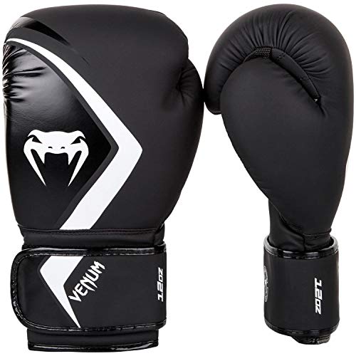 VENUM Contender 2.0 Guantes de Boxeo, Unisex Adulto, Negro/Gris-Blanco, 12 Oz VENUM Contender 2.0 Guantes de Boxeo, Unisex Adulto, Negro/Gris-Blanco, 12 Oz