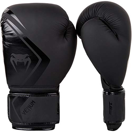 VENUM Contender 2.0 Guantes de Boxeo, Unisex Adulto, Negro/Negro, 14 Oz