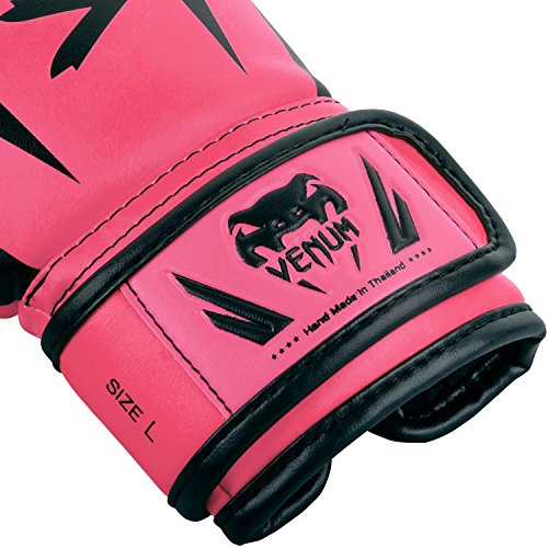 VENUM Elite - Guantes de Boxeo para niño, Niño, VENUM-03234-017-S, Fluo/Rose, FR: S (Talla del Fabricante: S)