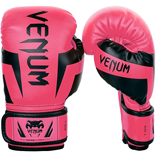 VENUM Elite - Guantes de Boxeo para niño, Niño, VENUM-03234-017-S, Fluo/Rose, FR: S (Talla del Fabricante: S)