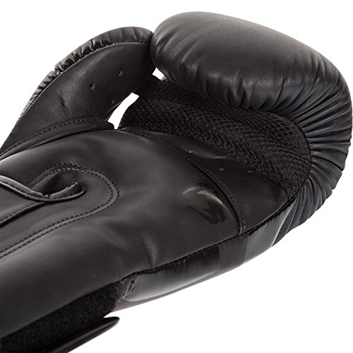 VENUM Elite Guantes de Boxeo, Unisex Adulto, Negro Matte/Negro, 10 oz