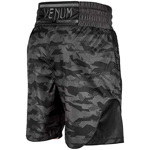 VENUM Elite Pantalones Cortos de Boxeo, Unisex Adulto, Camuflaje Urbano/Negro, L