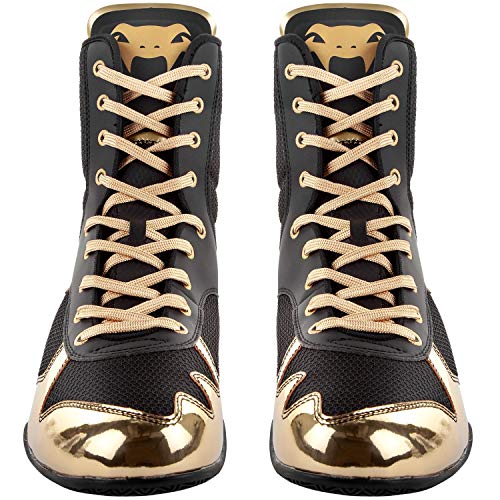 Venum Elite, Zapatos de Boxeo Unisex Adulto, Negro/Dorado, 46 EU Venum Elite, Zapatos de Boxeo Unisex Adulto, Negro/Dorado, 46 EU
