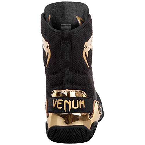 Venum Elite, Zapatos de Boxeo Unisex Adulto, Negro/Dorado, 46 EU