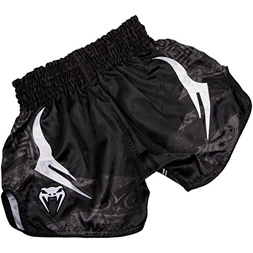 VENUM Gladiator 3.0 Pantalones Cortos de Muay Thai, Hombre, Negro, S