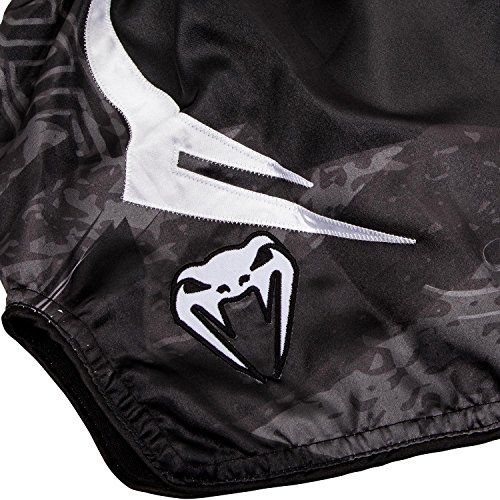 VENUM Gladiator 3.0 Pantalones Cortos de Muay Thai, Hombre, Negro, S