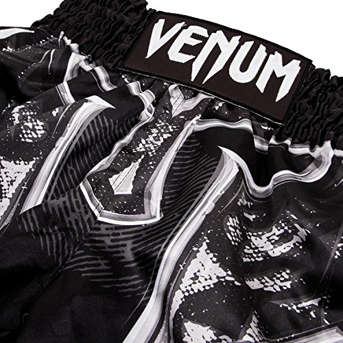 VENUM Gladiator 3.0 Pantalones Cortos de Muay Thai, Hombre, Negro, S