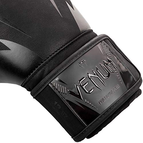 VENUM Impact Guantes de Boxeo, Adultos Unisex, Negro/Negro Mate, 12 oz