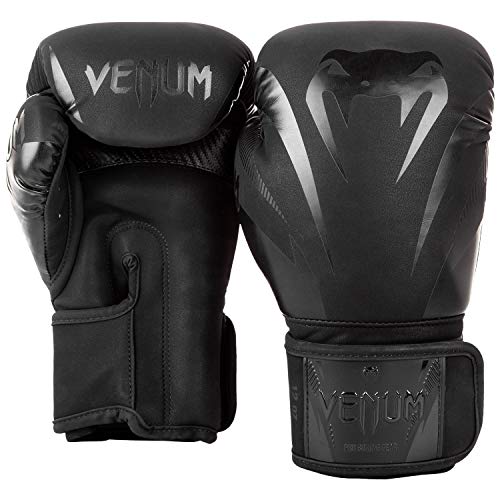VENUM Impact Guantes de Boxeo, Adultos Unisex, Negro/Negro Mate, 12 oz VENUM Impact Guantes de Boxeo, Adultos Unisex, Negro/Negro Mate, 12 oz