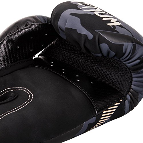 Venum Impact Guantes de Boxeo, Muay thaï, Kick boxing, Camuflaje Oscuro / Arena, 10 Oz