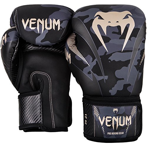 Venum Impact Guantes de Boxeo, Muay thaï, Kick boxing, Camuflaje Oscuro / Arena, 14 Oz Venum Impact Guantes de Boxeo, Muay thaï, Kick boxing, Camuflaje Oscuro / Arena, 14 Oz