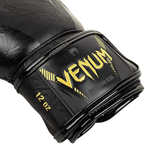 VENUM Impact Guantes de Boxeo, Unisex-Adult, Negro/Dorado, 16 oz VENUM Impact Guantes de Boxeo, Unisex-Adult, Negro/Dorado, 16 oz