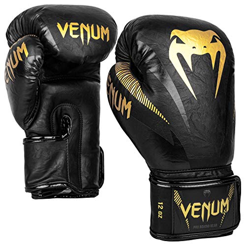 VENUM Impact Guantes de Boxeo, Unisex-Adult, Negro/Dorado, 16 oz VENUM Impact Guantes de Boxeo, Unisex-Adult, Negro/Dorado, 16 oz
