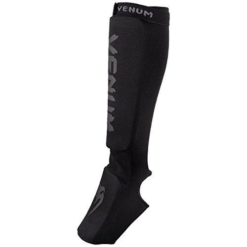 VENUM Kontact Espinilleras de Boxeo, Unisex Adulto, Negro/Negro, Única 