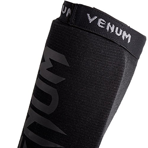 VENUM Kontact Espinilleras de Boxeo, Unisex Adulto, Negro/Negro, Única 