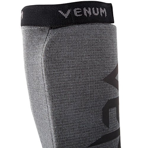 VENUM VENUM-02948-203 Espinilleras de Boxeo, Unisex Adulto, Gris/Negro, Talla Única